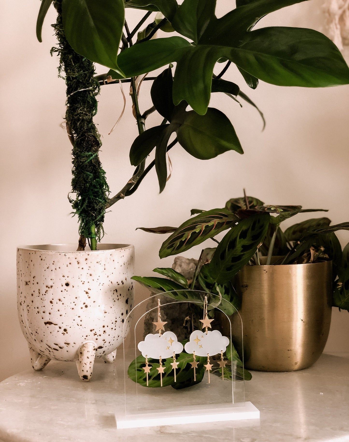 Cloud & Star Dangly Earrings Wholesale