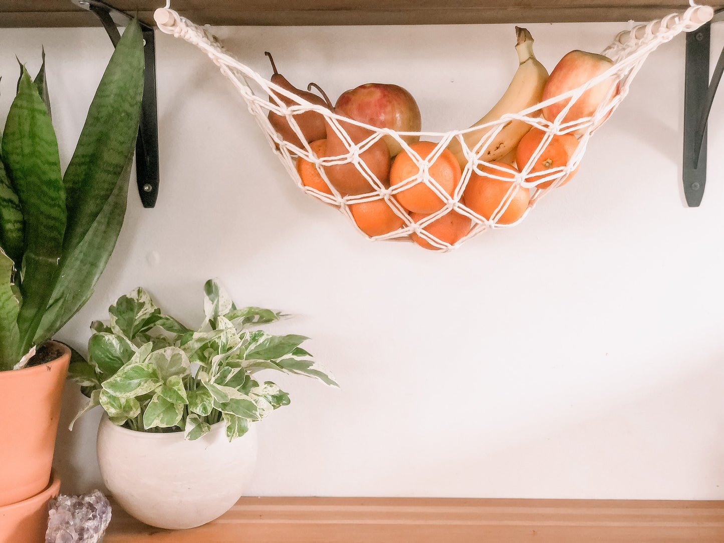 Macrame storage hammock