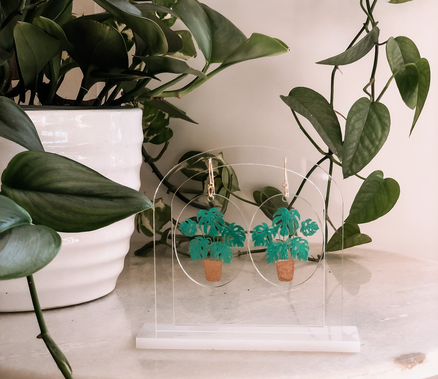 Monstera Houseplant Earrings | Plant Jewelry