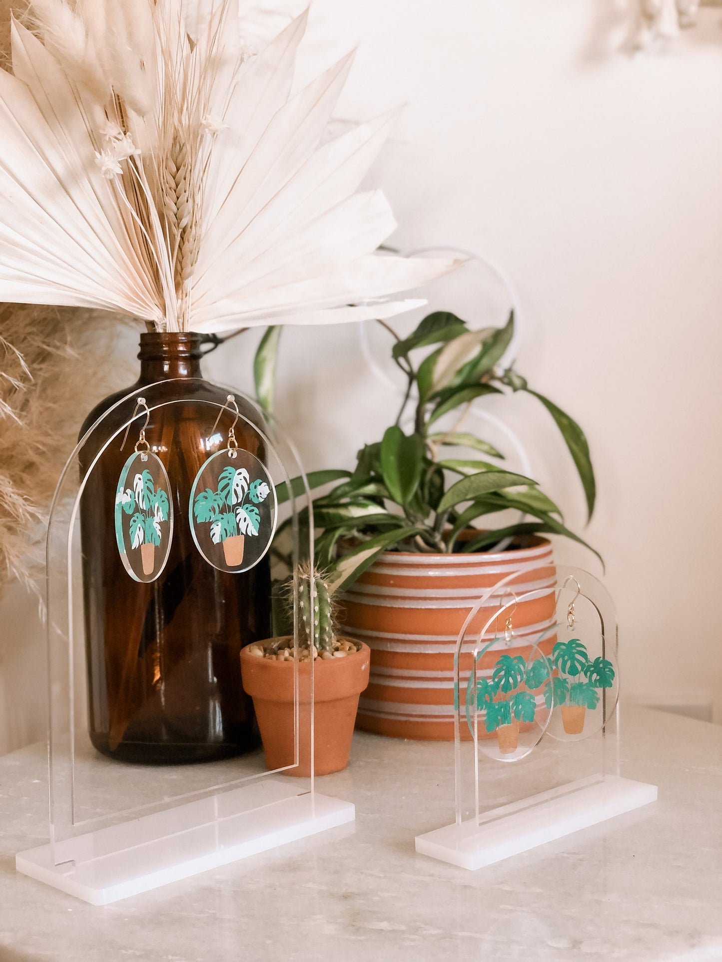 Clear Earring Display for Jewelry Photography