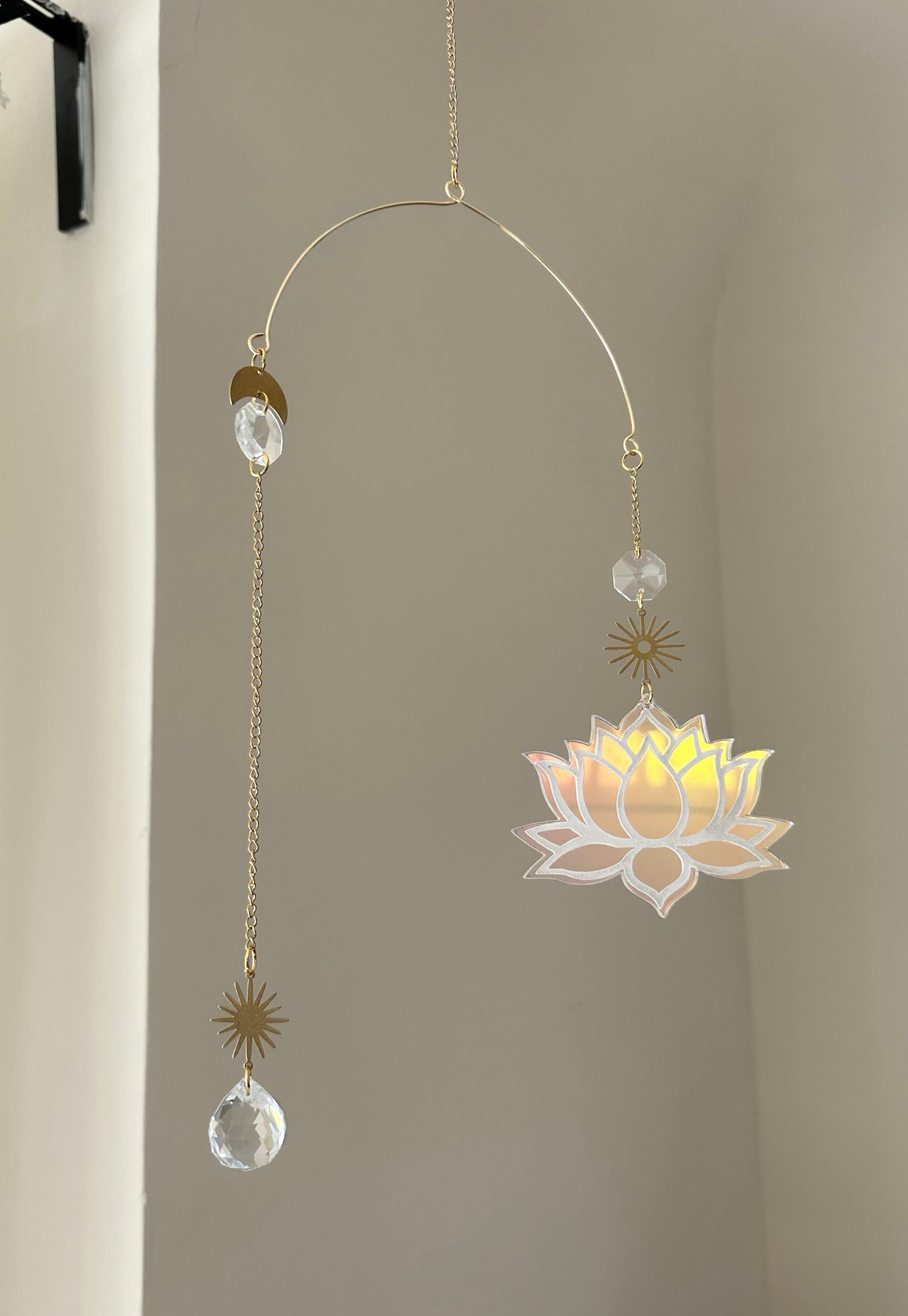 Lotus Suncatcher Kinetic Mobile