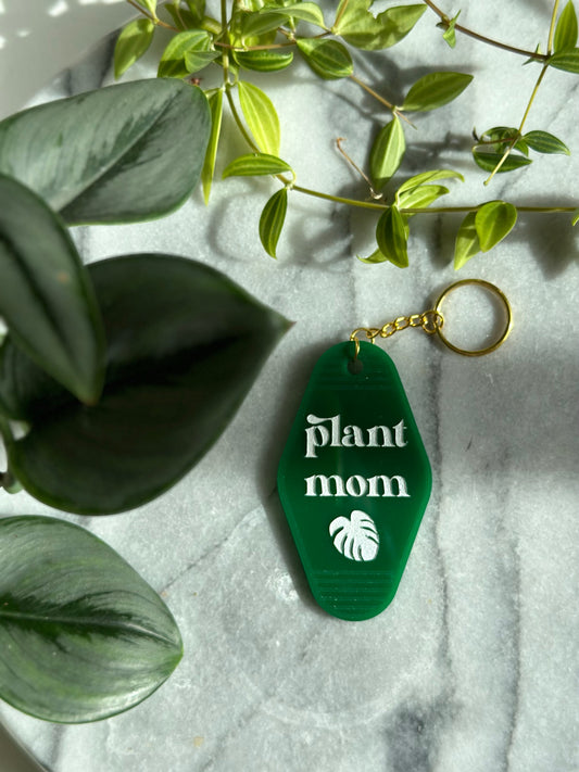 Plant Mom & Plant Dad Keychain